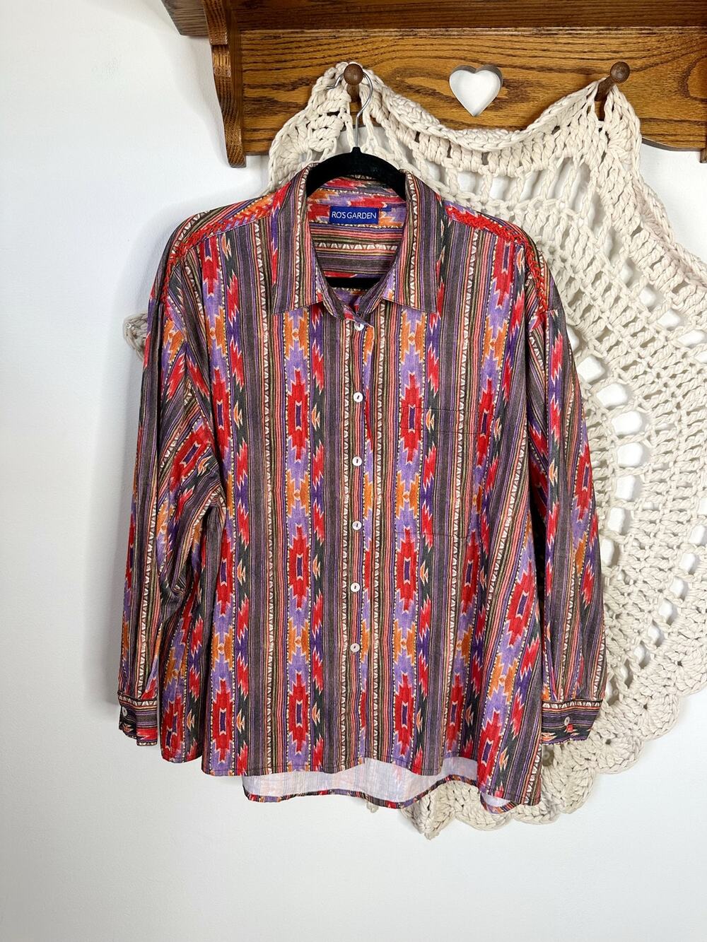 Ro’s Garden Tuckernuck Nepal Cotton Corduroy Button Up Shirt Size Large